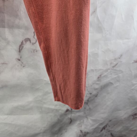 By Anthropologie T Shirt Womens Large Pink Long Sleeve Crop Tee Crew Salmon - Picture 4 of 11